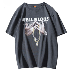เสื้อยืดโอเวอร์ไซส์แขนสั้นผู้ชาย Melliflous คอกลม สไตล์สตรีท พิมพ์ลายสกรีน ผ้าเจอร์ซีย์คอตตอน 100% น้ำหนัก 220 กรัม - Product Image 3