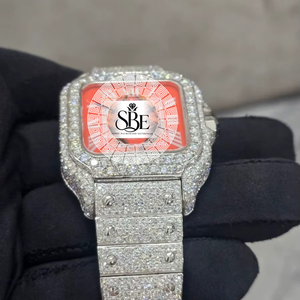 Reloj de Lujo con Movimiento de Cuarzo y Diamantes Estilo Hip Hop, Caja Cuadrada de 28 mm, Esfera Analógica para Uso Diario en la Oficina, Exportación - Product Image 2