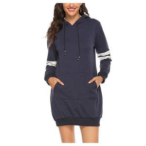 High Quality Pullover Cotton Ladies Long Custom Hoodies <b>Women</b> Crewneck Long Sweatshirt Hooded - Product Image 2