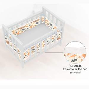 Protector de Barandilla para Cuna de Bebé, Transpirable, de Malla de Algodón, Marca East Coast Corp, Certificado CPC, Personalizable - Product Image 3