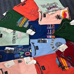 เสื้อยืดและกางเกงผ้าฝ้ายแฟชั่นสตรีทลำลองสำหรับผู้ชายสต็อกสำหรับฤดูร้อน - Product Image 2