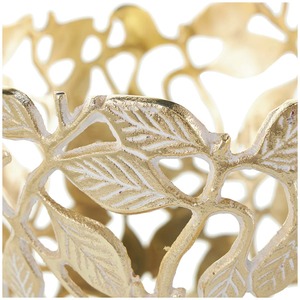 Cuenco de latón dorado con diseño de hojas, perfecto para decoración con velas flotantes, estilo spa elegante y centro de mesa para crear ambiente en el hogar. - Product Image 3