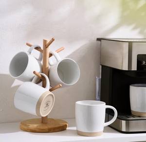 ชุดแก้วกาแฟเซรามิกดีไซน์หรูหรา พร้อมลายริ้วและผิวสัมผัสลายจุด จับถนัดมือ เหมาะสำหรับใช้ในบ้าน ห้องครัว และสำนักงาน - Product Image 6