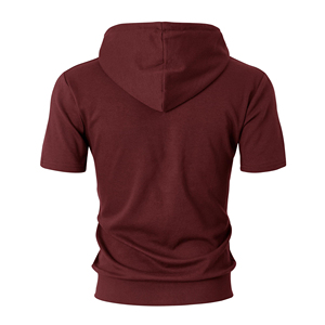 Wholesale Men's Short Sleeve Zipper <b>Hoodie</b> <b>Lightweight</b> <b>Hoodie</b> Comfortable Athletic Apparel for Active Lifestyles and Commuting - Product Image 2