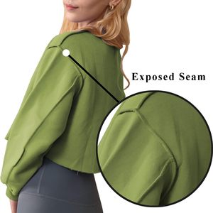 Sweat-shirt court tendance pour femmes, vêtements décontractés, streetwear - Product Image 6