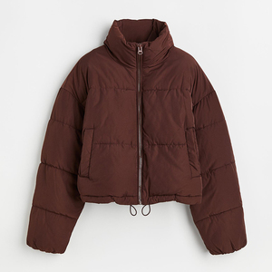 New women Quilted Puffer <b>Jacket</b> Causal Fashion Design Solid Color Drop Shoulder Zipper Closure <b>Short</b> Length Women Puffer <b>Jacket</b> - Product Image 6