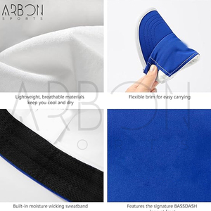Casquettes 5 panneaux pour hommes, streetwear personnalisé blanc et bleu avec patch frontal vierge, sangle à boucle réglable, service OEM ODM, nouvelle arrivée - Product Image 6