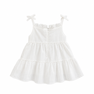 ชุดเดรสเด็กผู้หญิงผูกไหล่แบบสม็อค |   ชุดเดรสผ้าฝ้ายแขนกุด - Product Image 2