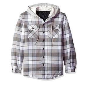 Mens Streetwear Cotton/Polyester Stretch Denim Jacket Quilted <b>Lined</b> Winter Hooded <b>Coat</b> Long Sleeve Reversible Design Solid Front - Product Image 1