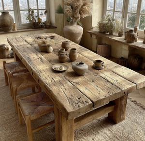 Table à manger en bois d'acacia massif de haute qualité avec pieds en bois pour un style moderne et une ambiance élégante - Product Image 6