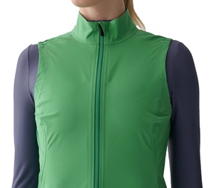 Chaleco de Ciclismo sin Mangas para Mujer, Personalizado, Color Verde, Cortavientos, de Poliéster, Ligero y Transpirable, Marca Sprint Sports - Product Image 1