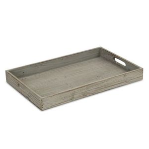 Bandeja Decorativa Rectangular Clásica de Madera y Resina con Acabado Pulido, Bandeja Resistente para Servir en Bodas - Product Image 4