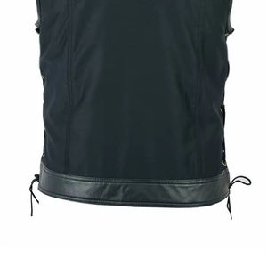Gilet en cuir respirant pour homme avec fermeture éclair, design personnalisé, sans manches, chaud pour l'hiver, vente en gros, haute qualité, service OEM - Product Image 3