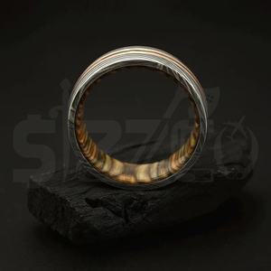Hot Selling Handmade Copper Damascus Steel <b>Ring</b> for <b>Men</b> Women Wedding Band Fashion Party <b>Ring</b> Custom Latest Design OEM Supplier - Product Image 6