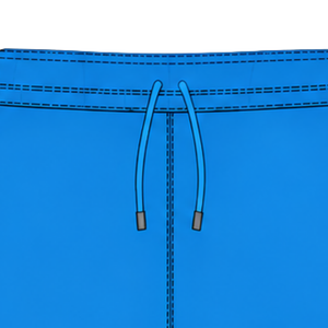 Shorts de rugby bleu ciel et noir à taille élastique avec cordon de serrage, rayés, uniforme d'équipe personnalisé, respirant, pour l'entraînement et la performance sportive - Product Image 5