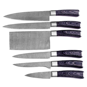 ชุดมีดเชฟ LEGACY BLADES พรีเมียม ทำมือจากเหล็กดามัสกัส 67 ชั้น คุณภาพสูง 100% ชุด 6 ชิ้น คมกริบ ใช้ได้ทั้งมือซ้ายและขวา ใบมีดตรง ด้ามไม้ - Product Image 2