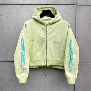 Unisex Tracksuit Full <b>Zip</b> <b>Hooded</b> Sweatshirt Set Letter Print Streetwear Autumn Casual Wear 100% Cotton Loose Fit - Product Image 5