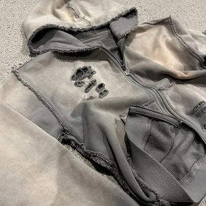 Vêtement pour homme de haute qualité, écologique, léger, respirant, anti-plis, en polaire polyester/coton, double couche, surdimensionné, personnalisable - Product Image 2