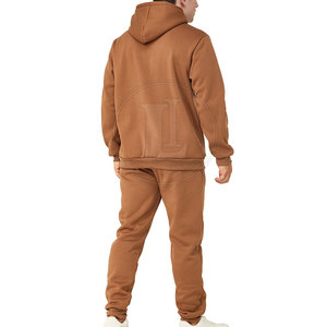 Custom Color 100% Cotton Winter Hooded Solid <b>Pullover</b> <b>Men</b> Tracksuit Casual Breathable Made in Pakistan - Product Image 3