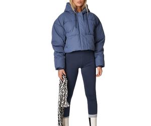 Vestes matelassées courtes pour femmes en tissu uni, haute qualité, polyester et nylon, design personnalisable, nouvelle collection en gros - Product Image 2