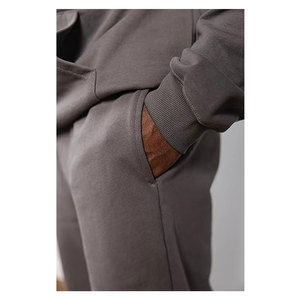 Men's Women's Premium Lightweight 100% French Terry Cotton Casual Winter 2-Piece Hoodie Pullover Jogger Sweatsuit Tracksuit Set - Product Image 6