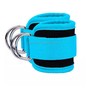 Accessoires de gym personnalisables avec logo : Sangles de cheville réglables pour exercices de fessiers, rembourrées en Spandex et Nylon, protection de câble - Product Image 3