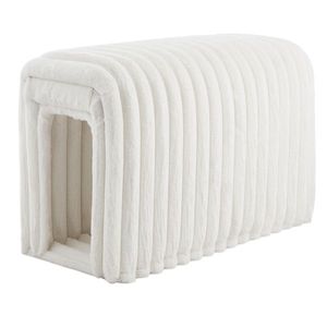Ottoman Storage <b>Bench</b> with Corduroy Cat Nest Pet Supplies Furniture for Living Room <b>Entryway</b> Bedroom - Product Image 1
