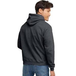 Sudadera con Capucha para Hombre, Color Gris Oscuro, Corte Regular, Color Sólido, Informal, 100% Algodón, Tejido French Terry - Product Image 3