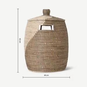 <b>Round</b>/Rectangle/Square Flexible Seagrass water hyacinth <b>basket</b> Eco-Friendly Natural/customized Color Clothing Storage <b>Baskets</b> - Product Image 3