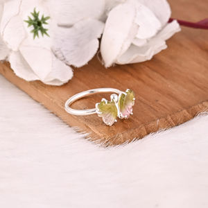 Natural Bio Tourmaline 925 Sterling Silver Ring Party Wear Rings Natural Stone Handmade Rings Women Jewelry <b>Butterfly</b> Ring - Product Image 3