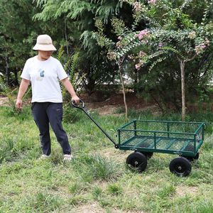 Chariot à roues pleines vertes pour le transport de bois de chauffage et d'outils de jardin, pour chariots à main et chariots à roulettes - Product Image 5
