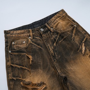 Shorts de mezclilla desgastados para mujer, de pierna recta, corte holgado, cintura media, estilo vintage, rasgados, de algodón, casuales de verano - Product Image 6