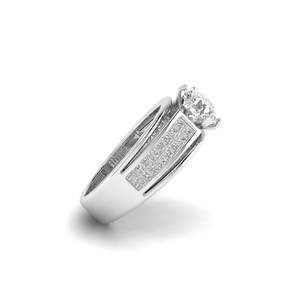 AJRETAIL 1.452 Carat Lab Grown F Color VS1 Clarity Diamond Ring Or blanc clouté IGI Certified Unisex Engagement Party Gift - Product Image 3