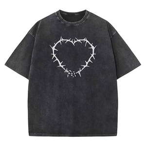 Custom Women's Graphic Acid Wash T-Shirt Oversized <b>Vintage</b> Mineral Washed Heavyweight Streetwear Cotton <b>Tee</b> - Product Image 6