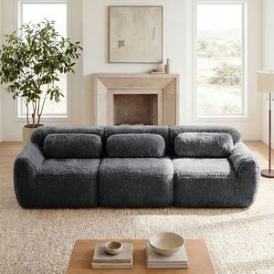 Divano Componibile Ergonomico in Tessuto Morbido e Soffice, Design Modulare a Compressione Totale, per Soggiorno - Product Image 1