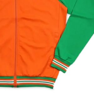 Conjunto Deportivo Unisex Naranja y Verde, Chaqueta con Capucha y Pantalones de Chándal Gruesos con Cierre Completo, Conjunto Deportivo Unisex para Entrenamiento - Product Image 4