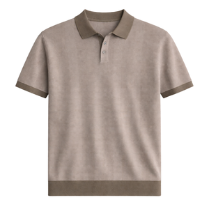 Polo de punto a rayas para hombre, manga corta, algodón premium texturizado, corte ajustado, informal y elegante, para verano, venta al por mayor - Product Image 1