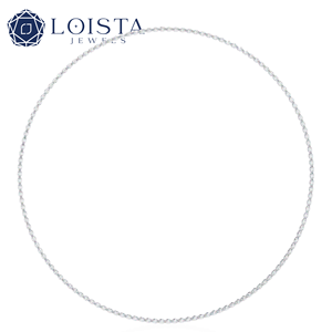 Collar de Diamantes Finos para Mujer, Oro Blanco de 14k, 5.55 Quilates, Corte Oval Brillante, Cuatro Puntas, Diamante Cultivado en Laboratorio, Collar Solitario - Product Image 3