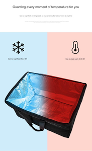 Bolsas de almuerzo plegables ecológicas de gran capacidad, personalizadas, de tela no tejida, con aislamiento térmico para entrega de alimentos, para hamburgueserías y cafeterías. - Product Image 6