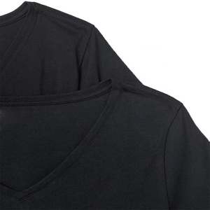 Camiseta informal de primavera antiarrugas de manga corta con cuello en V 100% algodón para mujer, nuevo diseño 2022 - Product Image 6