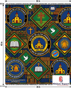 Customized African Wax Print Fabric Manufacturer Church Anniversary Convention Celebration Uniform Fundraising Textile Supplier - Product Image 2