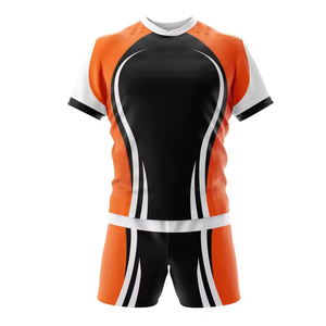 Maillots de rugby personnalisés avec nom et numéro du joueur, imprimés par transfert thermique, 100 % polyester, séchage rapide, respirants, évacuation de l'humidité - Product Image 6