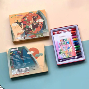 Crayons de peinture pour bébés OEM personnalisés, 12 couleurs, lavables, avec poignée ergonomique, fournitures de dessin pour tout-petits, papeterie artistique sûre, vente en gros - Product Image 2