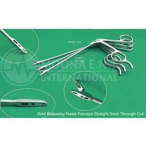 MOONA E.N.T. Pince à mâcher pédiatrique 1,5 mm et Pince nasale Weil-Blakesley, Instrument chirurgical ORL CE ISO13485 - Product Image 3
