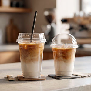 Quang Quan Disposable Transparent Single Wall PP <b>Cups</b> 12oz-24oz for Hot/Cold Beverages (Milk Tea Coffee Juice) - Product Image 3