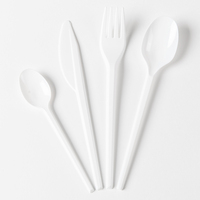 Ensemble de couverts jetables de style moyen-oriental, couteau, fourchette et cuillère de qualité alimentaire pour la restauration, les restaurants et les plats à emporter
