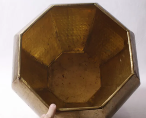 Golden diamond shape <b>pot</b> Handmade Luxury Metal Flower Vases <b>Table</b> Centerpiece Decor. - Product Image 3