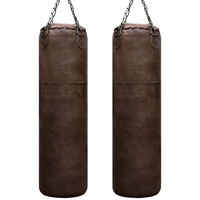 Sac de frappe robuste en cuir PU pour entraînement suspendu, remplissable de sable ou d'eau, pour MMA, Muay Thai, Kickboxing, Gym, Taille personnalisable