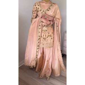 Conjunto de Fiesta de Diseñador, Talla XL, Top-Plazzo y Dupatta, Estilo Elegante - Product Image 4