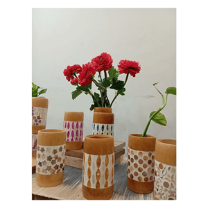 <b>Bamboo</b> Cup With Mother of Pearl Elegant <b>Bamboo</b> Shell Inlaid Cup for Home Entertaining and Display from Vietnam - Product Image 6